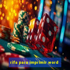 rifa para imprimir word